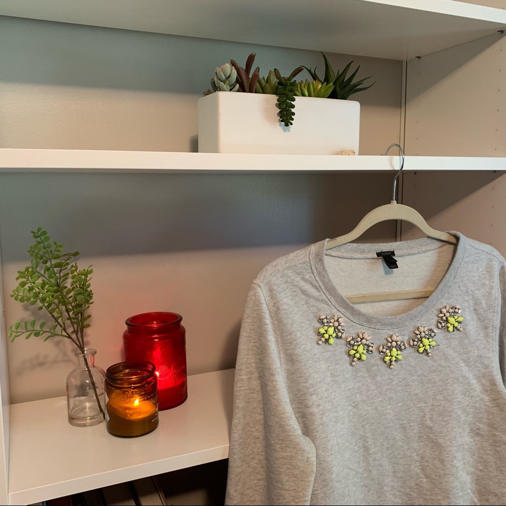 J.Crew Embellished Sweatshirt